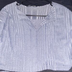 Dark Grey Cropped Long Sleeve